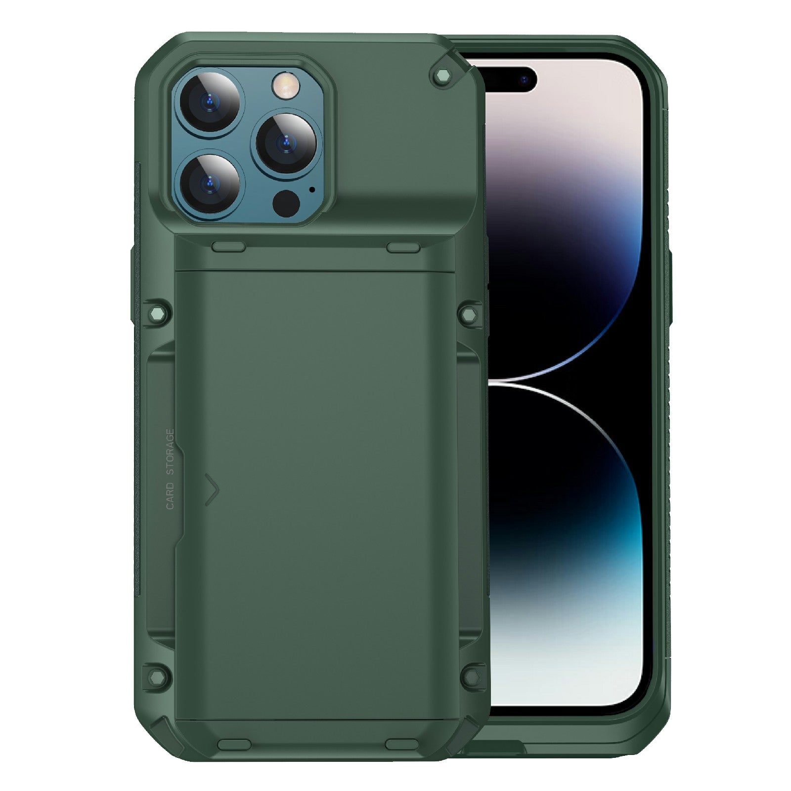Pouzdro na telefon iPhone 14 Pro Max s držákem karty TPU PC proti pádu Pouzdro na telefon iPhone 14 Pro Max s držákem karty TPU PC proti pádu